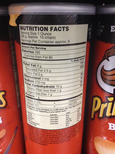 How to Read and Understand Pringles' Nutrition Labels